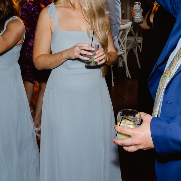 DESSY COLLECTION Tie-Strap Chiffon Gown - Picture 2 of 5